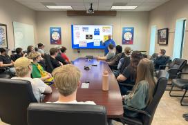 Students on a plant tour for SFRC